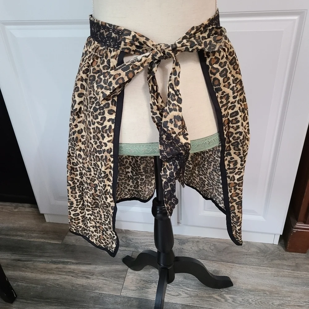 Leopard Print House Apron, Skirt